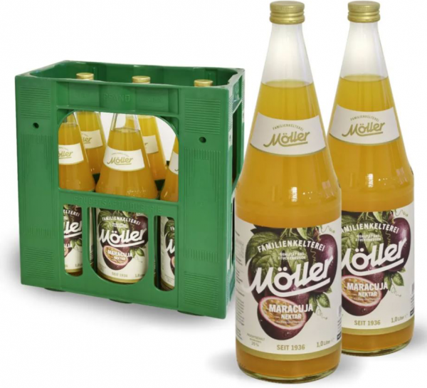 Möller Maracuja Klar 6x1l Glas (+Pfand 2,40€)