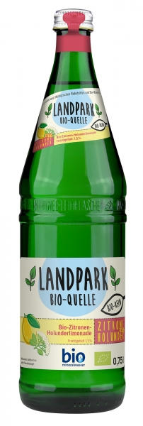 Landpark Bio Limonade Zitrone Holunder 12x0,75l Glas (+Pfand 3,30€)