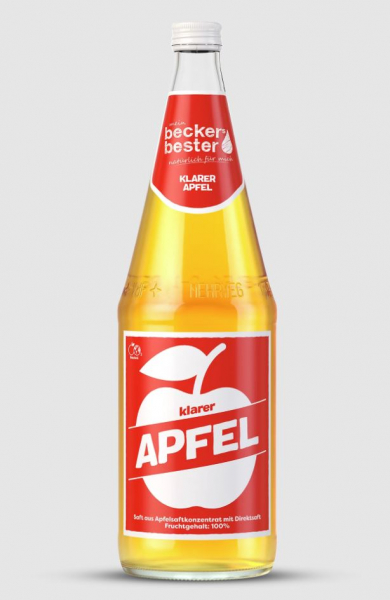 becker`s bester Apfelsaft Klar 6x1l Glas (+Pfand 2,40€)