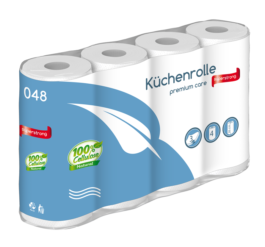 Küchenrollen Großrolle XXL 2-lagig 19cm, 19cm X 100m, Alle 22 Cm