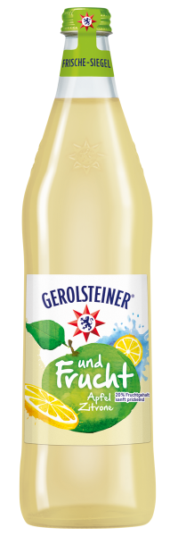 Gerolsteiner und Frucht Apfel Zitrone 6x0,75l Glas (+Pfand 2,40€)