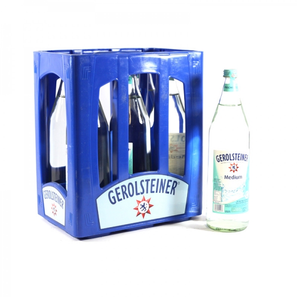 Gerolsteiner Medium 6x1l Glas (+Pfand 2,40€)