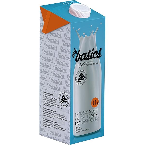 haltbare Milch MyBasics 1,5% Fett 1l