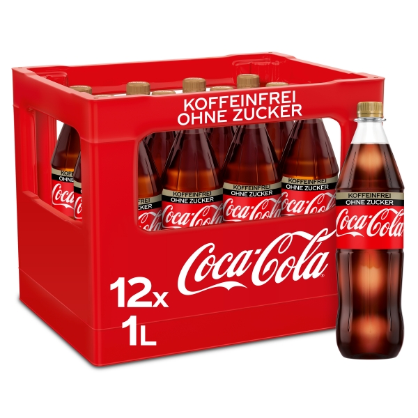 Coca Cola Zero koffeinfrei 12x1l PET (+3,30€ Pfand)