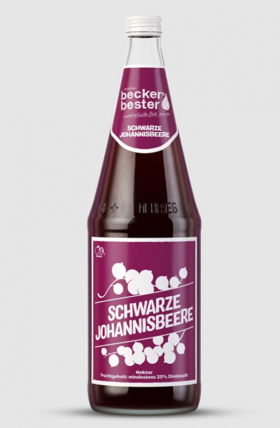 becker`s bester schwarze Johannisbeernektar 6x1l Glas (+Pfand 2,40€)