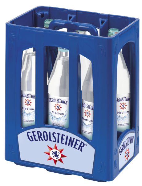 Gerolsteiner Medium 6x1l Glas (+Pfand 2,40€)